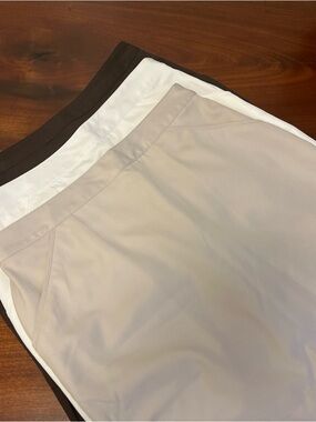 Coral Bay Neutral Skort Set in Brown, White and Beige